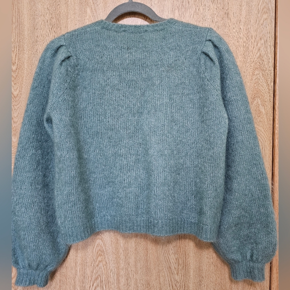 Sezane Gorgeous Green Women's Mohair Blend Cardigan Size XS fits S to M - Picture 4 of 8